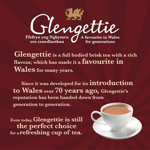 Glengettie (80 Count 250g) Foil Tea Bags Box