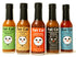 Pack Set (5 Heat Lovers Natural Hot Sauce Variety by Fat Cat Gourmet | Habanero | Scotch Bonnet | Ghost | Scorpion |