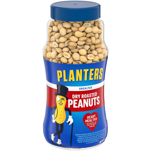 16 oz (12-Pack) PLANTERS Unsalted Dry Roasted Peanuts