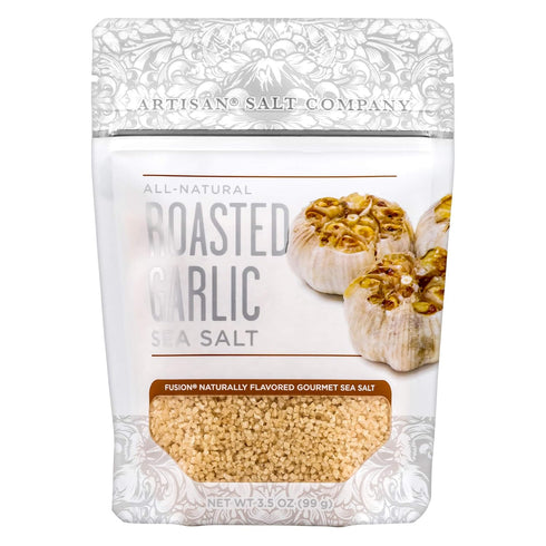Artisan Salt Company Fusion Naturally Flavored Roasted Garlic Sea Salt, Zip-Top Pouch,