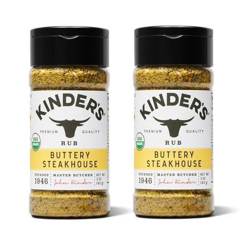 Kinder's Organic Buttery Steakhouse Rub, 3 oz (2 Pack), Premium Quality Seasoning