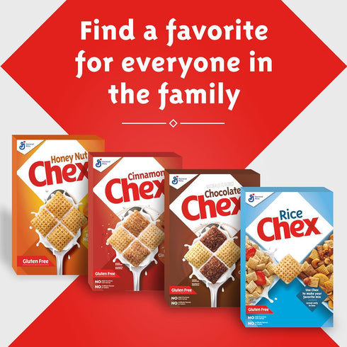 12 oz Cinnamon Chex Cereal, Gluten Free Breakfast Cereal, Made with Whole Grain