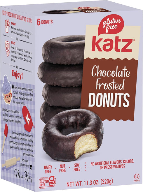 6 Katz Gluten Free Snacks Top Donut Flavors, Free of Dairy, Soy, Nut. Powdered, Glazed, Cinnamon, Pumpkin Spice