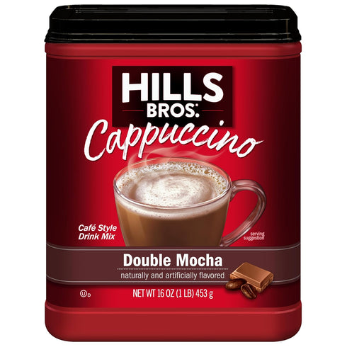 Hills Bros Instant Double Mocha Cappuccino Mix, Easy to Use, Enjoy Coffeehouse