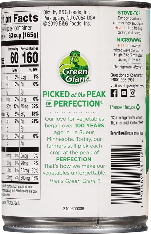 15 Green Giant Sliced Potatoes, Ounce