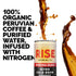 7 oz. (12 Pack) RISE Brewing Co. Original Black Nitro Cold Brew Coffee, No Sugar, Vegan, Organic & Non-GMO, Low