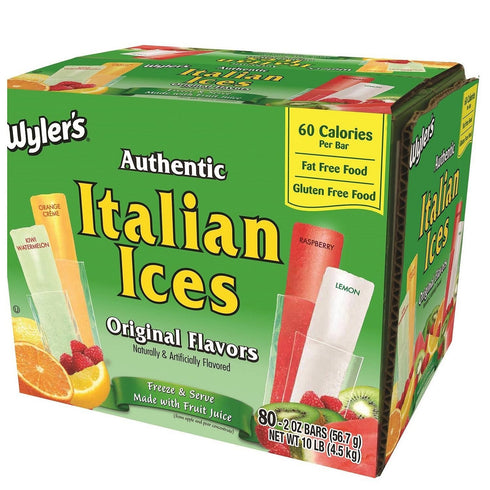 Wyler's Italian Ice Freezer Bar, 2 oz, 80 Count