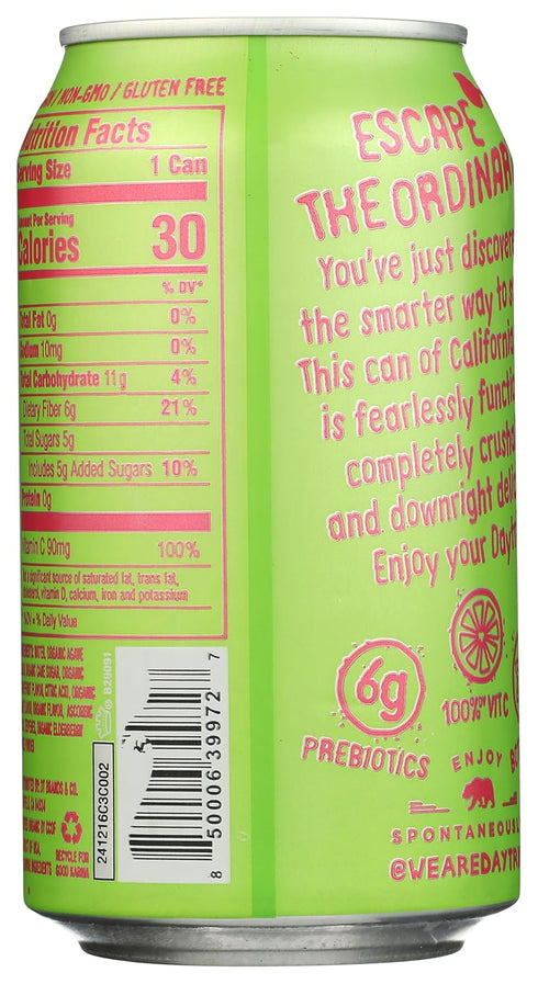 12 Oz Daytrip, Grapefruit Lime Prebiotic Soda, Fl