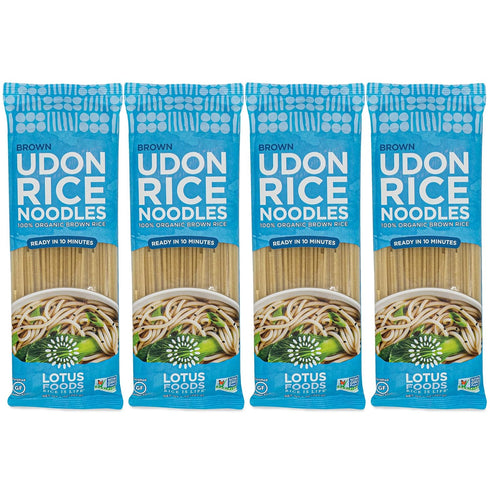 Lotus Foods Organic Brown Udon Rice Noodles - Gluten Free Udon Noodles,