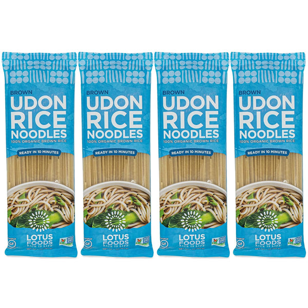 Lotus Foods Organic Brown Udon Rice Noodles - Gluten Free Udon Noodles,
