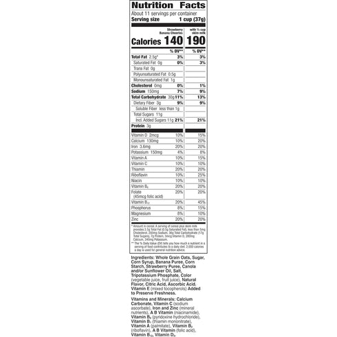 14.9 OZ (Pack 2) Cheerios Strawberry Banana Cheerios Heart Healthy Cereal, Gluten Free Cereal With Whole Grain Oats