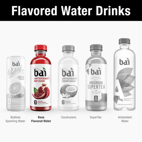 18 (Pack 12) Bai Flavored Water, Costa Rica Clementine, Antioxidant Infused Drinks, Fluid Ounce Bottle