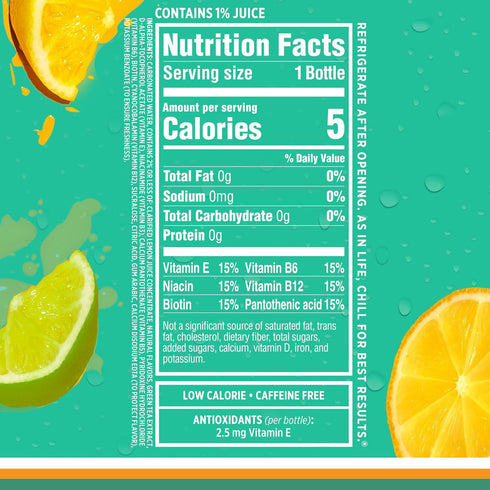 17 Oz (Pack 12) Sparkling Ice, Lemon Lime Sparkling Water, Zero Sugar Flavored Water, with Vitamins and Antioxidants