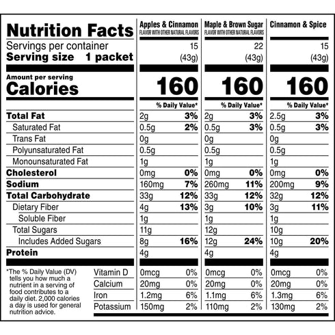 52 Count (Pack 1) QUAKER VARIETY OATMEAL HOT CEREAL INSTANT