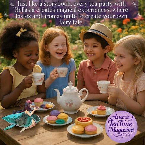 Bellasia Tea Dragon Fruit for Kids Using Real Fruit Pieces - Caffeine Free Herbal Tea Blend with Real Ingredients