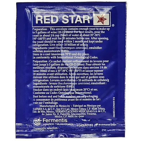 Red Star Premier Cuvee Wine Yeast, 5g, 10-Pack