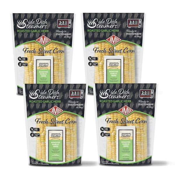 JMB Produce Side Dish Steamers - Corn Side Dishes - Roasted Garlic