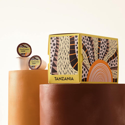 24 Count 100% Atlas Coffee Club Coffee Pods Light/Medium Roast, Single-Origin Tanzania, Compatible with Keurig K-Cup