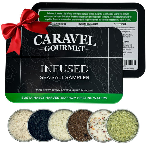 Infused Sea Salt Sampler Set, Finishing Salt for Seasoning, Gourmet Cooking Gift, 0.5 oz x Bundle of 6