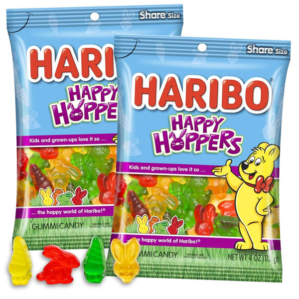 Haribo Happy Hoppers Gummi Candy, 4 oz (2 Pack)