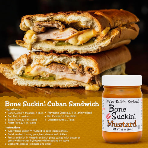 (12 oz, Bone Suckin' Sweet Spicy Mustard, National Champion, Made in the USA, Non-GMO, Gluten-Free, Kosher and has No