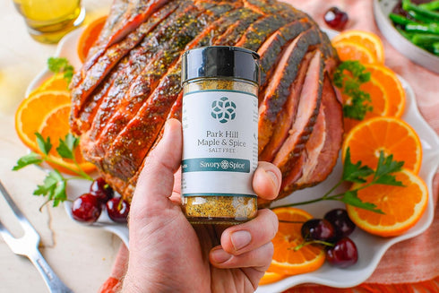 Savory Spice Park Hill Maple & Spice - Salt-Free Maple Pepper Blend | Maple, Sugar & Pepper Seasoning BBQ Dry Rub for Chicken, Pork, Salmon & Vegetables (Medium Jar - Net: 3.4 oz)