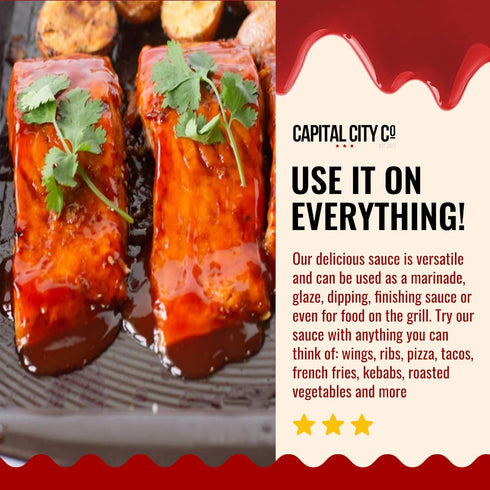 Capital City Mambo Sauce, Sweet Hot & Mild Variety, 12 oz Bottles (2 Pack), Perfect for Wings, Chicken, and More