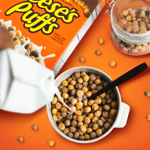 11.5 oz REESE'S PUFFS Breakfast Cereal, Chocolatey Peanut Butter Cereal