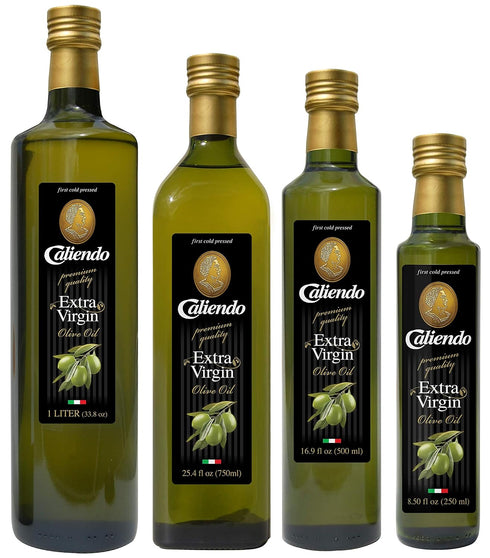 1L (33.8 Oz) Caliendo Premium Extra Virgin Olive Oil, Authentic Full Bodied-Flavor - Fl Bottle