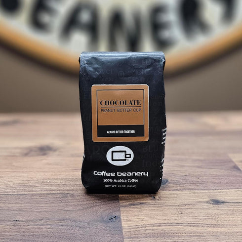 12oz 100% Chocolate Peanut Butter Cup Decaf Coffee by Coffee Beanery | Flavored Decaf Coffee Ground Medium Roast Coffee