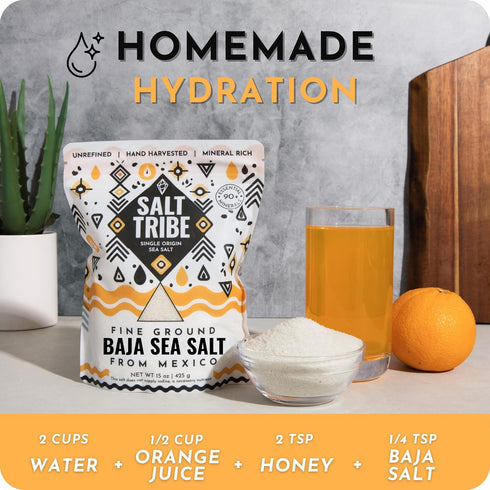 90+ 4 Salt Tribe | Baja Sea Salt | Mineral Rich | Trace Minerals | Fine Ground | Hydration Support | Sal Organica | Low