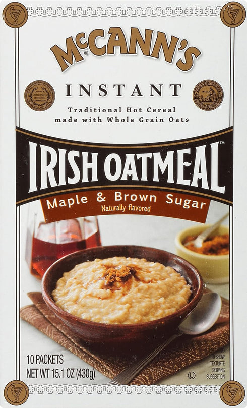 McCann's Instant Irish Oatmeal, Maple & Brown Sugar, 10 Packets