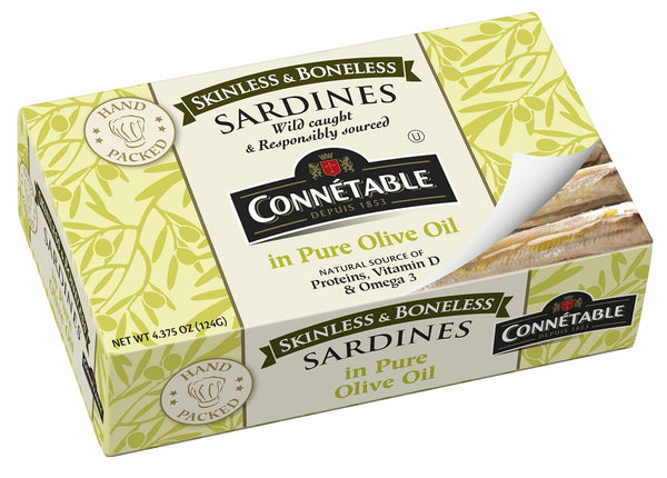Sardines | Connetable | Sardines in Pure Olive Oil | Skinless Boneless