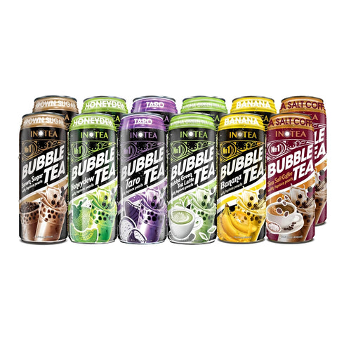 HYOJATEM (Pack of 12) INOTEA Bubble Tea | Choose One Flavor: Brown Sugar,