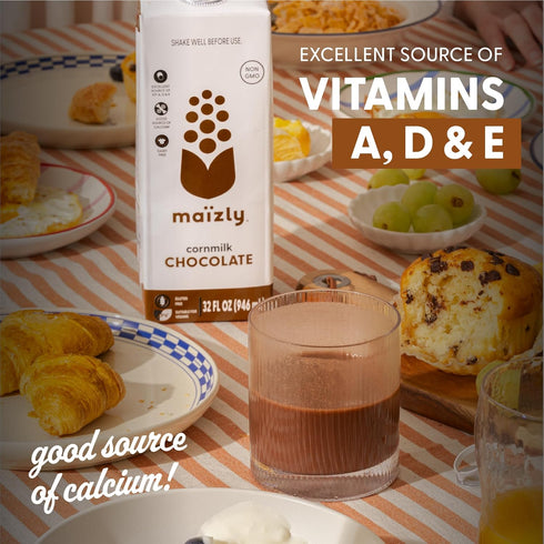 32 oz 2 Maizly Chocolate Corn Milk fl x | DairyFree, GlutenFree, AllergenFree Chocolate Milk Alternative Made From