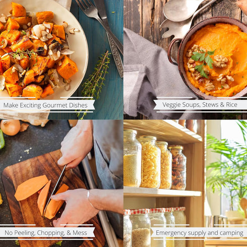 12 OZ Dried Sweet Potato Dices by Its Delish, Bag | Dehydrated Raw Ready-To-Cook Chopped Sweet Potatoes Flakes Great