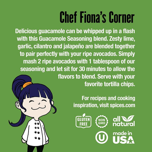 The Spice Lab Guacamole Mix Seasoning for Avocado, Shaker Jar, All Natural and Keto Friendly