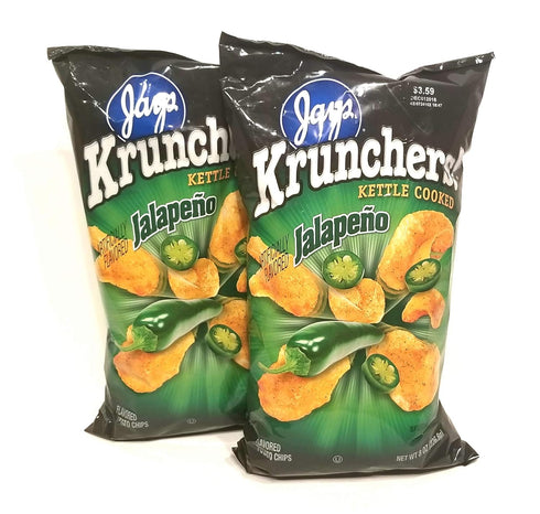 Jay's BIG BAG JALAPENO KRUNCHERS Potato Chips 2 Pack 8oz bags