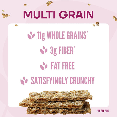 9.7 oz (Pack 12), Wasa Multi Grain Crispbread, of Multigrain Crackers, Non-GMO Ingredients, Fat Free