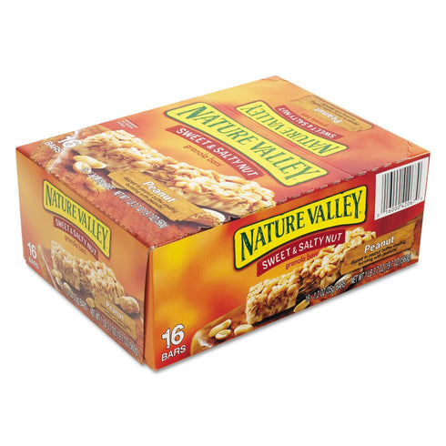 General Mills SN42067 1.2oz 16/Box Nature Valley Nature Valley Granola Bars, Sweet & Salty Nut Peanut Cereal, Bar
