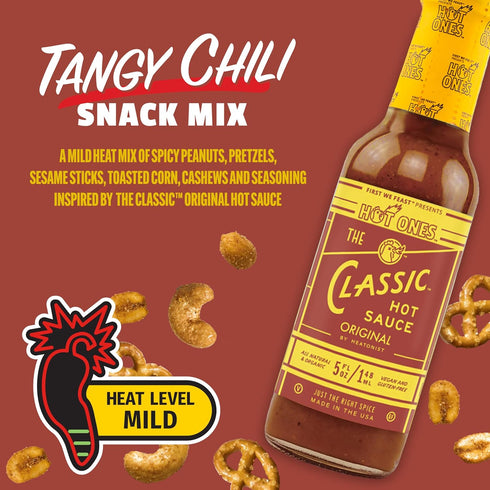 10 oz 3 Pack Snak Club x Hot Ones Snack Mix, Hot Habanero, Sweet Smoky, and Tangy Chili, Spicy Snacks with Peanuts