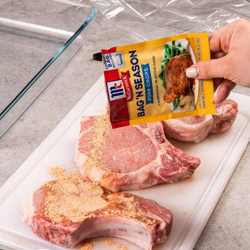 1.06 oz (Pack 6) McCormick Bag 'N Season Pork Chops Cooking Bag & Seasoning Mix