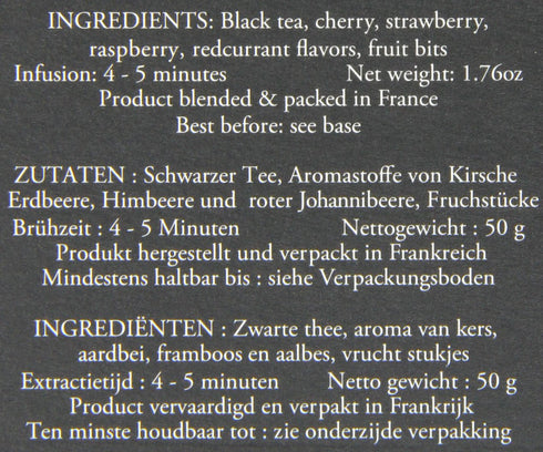 Dammann Frres (Pack 2, 50 Four Red Fruit Tea Cristal Teabags of Total Teabags)