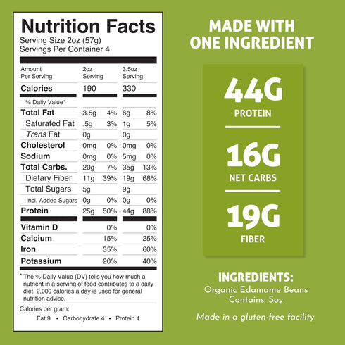 8 oz (1 Pack) The Only Bean - Organic Edamame Spaghetti Pasta - High Protein, Keto Friendly, Gluten-Free, Vegan