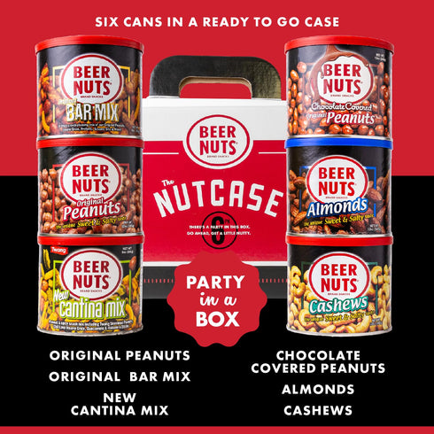 1953 (Pack 6) Beer Nuts Brand Snacks, Original Nutcase, Perfect for Gifting, Original Peanuts, Original Bar Mix