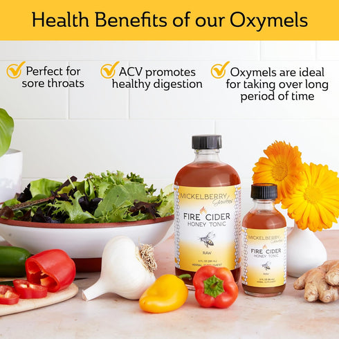 Immune 2 (Pack 2) Fire Cider Apple Cider Vinegar Honey Tonic with Organic Turmeric Root, Ginger Root & Dandelion