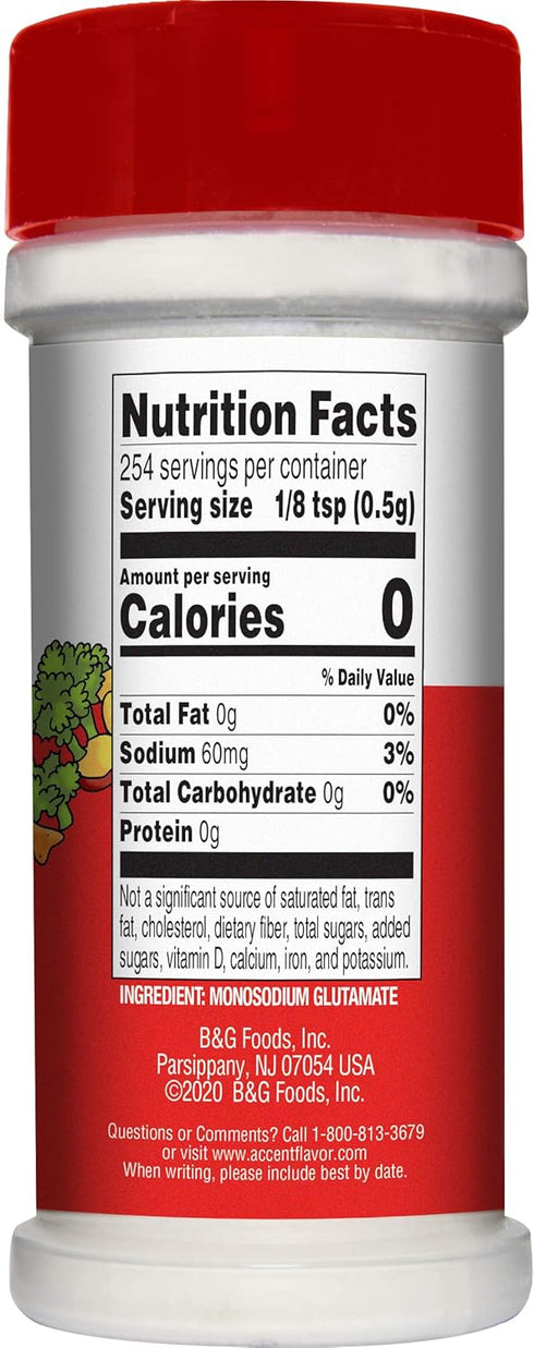 Ac'cent All Natural Flavor Enhancer, 4.5 Ounce, Pack of 6