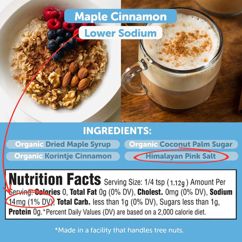 (7.6 oz) FreshJax Organic Maple Cinnamon Topping Sweet Maple Spice for Coffee, Popcorn & Baking, Gourmet Seasoning