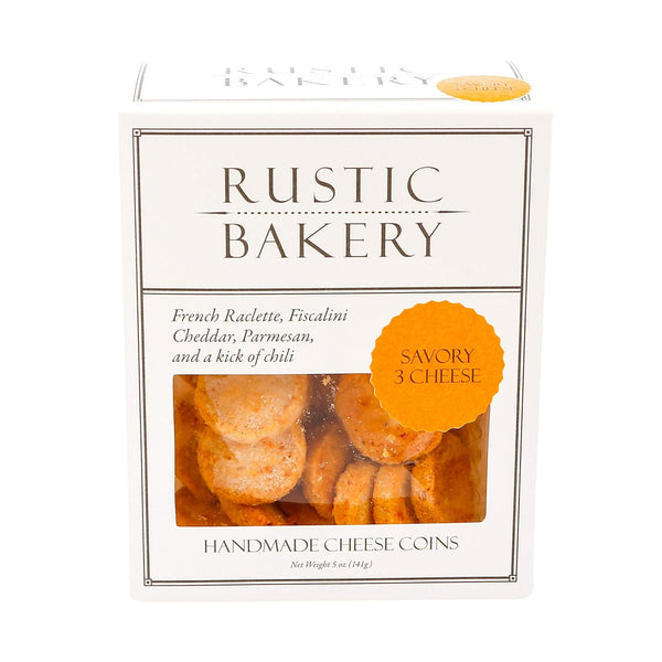 Rustic Bakery Cheese Coins, Original Savory, 5 oz