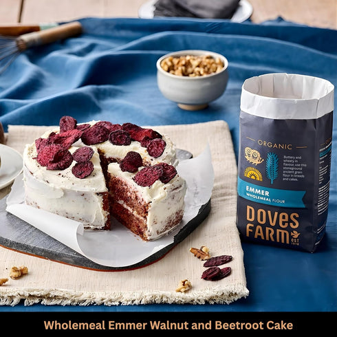 Emmer 2.2 lb 1 (Pack 2) Emmer Doves Farm Organic Stoneground Wholemeal Flour / kg of - High Protein Ancient Grain Whole